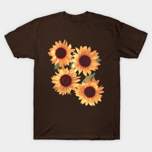 Happy Orange Sunflowers T-Shirt